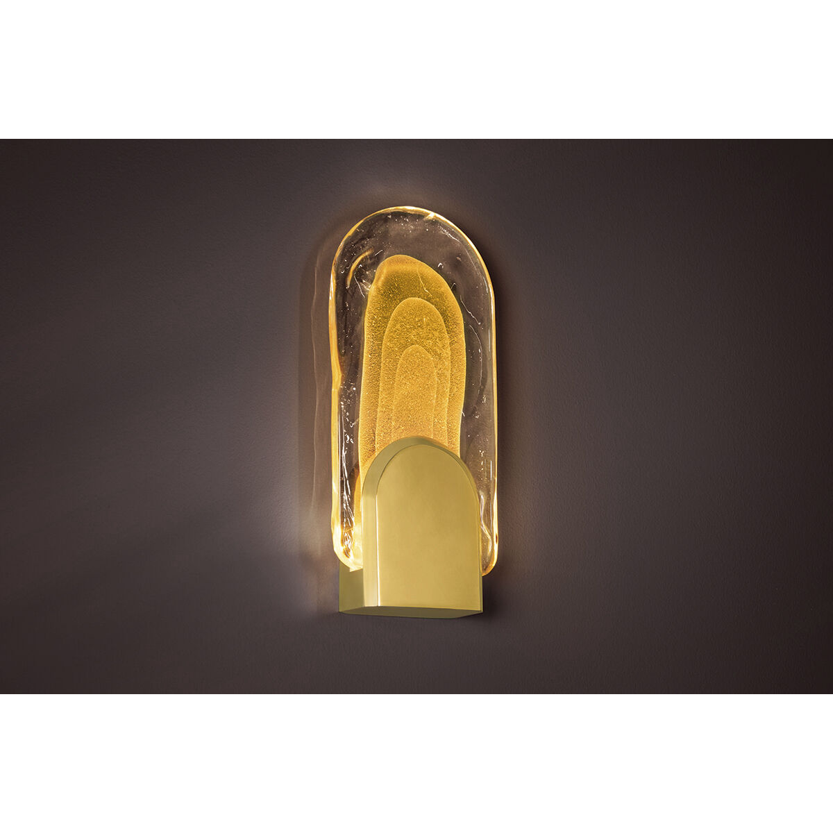 Morganite LED 7 inch Vintage Brass ADA Wall Sconce Wall Light