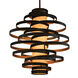 Vertigo 3 Light 45 inch Bronze Leaf and Gold Leaf Chandelier Ceiling Light
