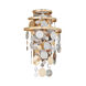 Ambrosia 10 inch Gold and Silver Leaf Wall Sconce Wall Light