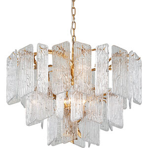 Piemonte 8 Light 32 inch Gold Leaf Chandelier Ceiling Light