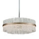 Chime 8 Light 26.75 inch Silver Leaf with Polished Stainless Accents Pendant Ceiling Light in 10.88