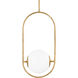 Everley 1 Light 18 inch Vintage Brass Pendant Ceiling Light