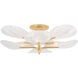Kamal 8 Light 43 inch Vintage Gold Leaf Semi Flush Ceiling Light