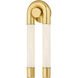 Zeme LED 6.5 inch Vintage Polished Brass ADA Wall Sconce Wall Light