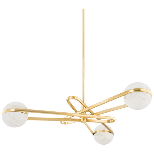 Kyomi LED 52 inch Vintage Brass Chandelier Ceiling Light