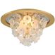 Jasmine 3 Light 21.75 inch Gold Leaf Flush Mount Ceiling Light