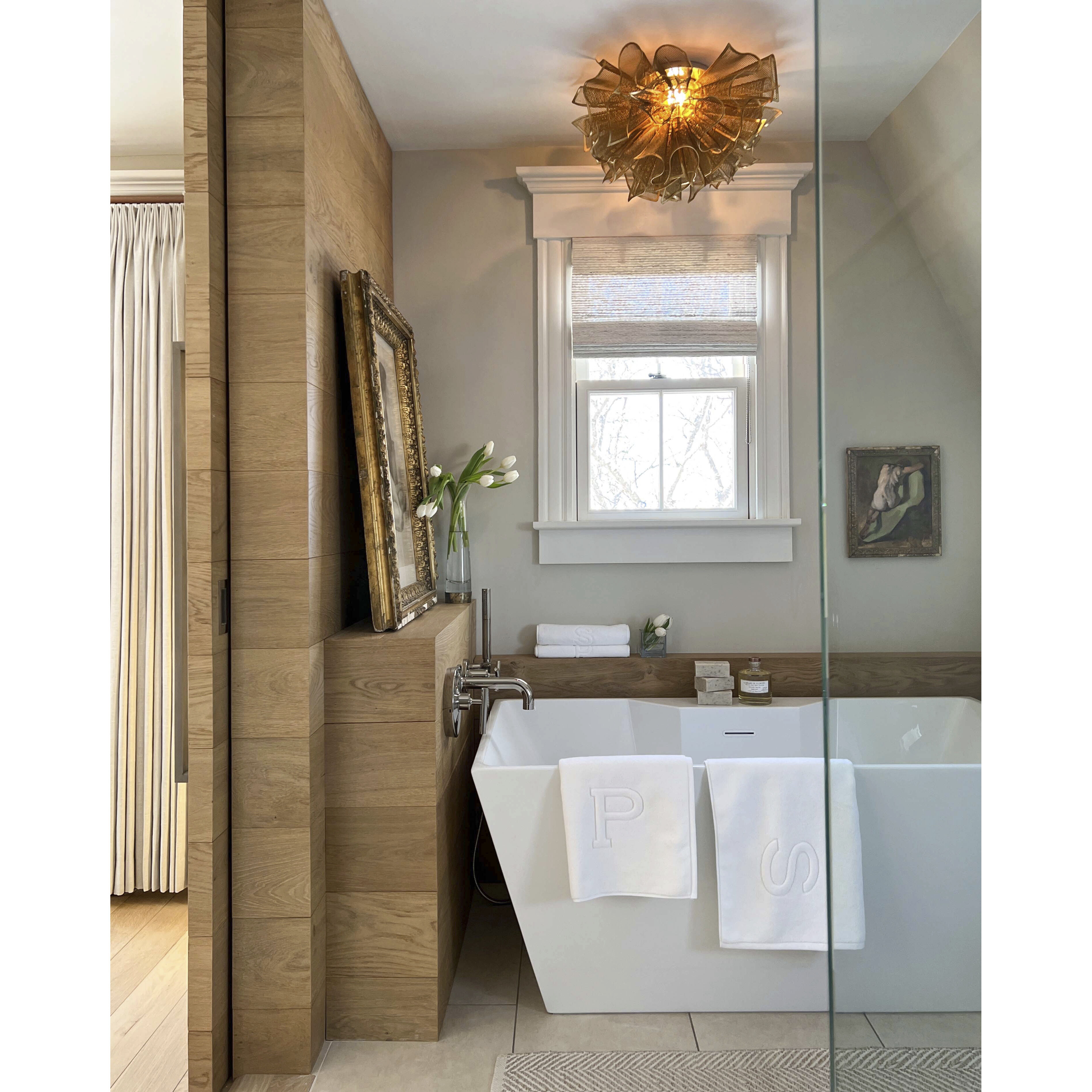 Pulse LED 23.25 inch Gold Leaf Semi Flush Ceiling Light