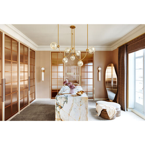 Astraia 9 Light 66.75 inch Vintage Brass Chandelier Ceiling Light