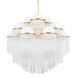 Celestial 12 Light 39 inch Aged Brass Chandelier Ceiling Light