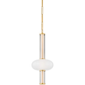 Corbin LED 11.5 inch Vintage Brass Pendant Ceiling Light