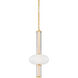 Corbin LED 11.5 inch Vintage Brass Pendant Ceiling Light