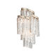 Mont Blanc 3 Light 11 inch Modern Silver Leaf Wall Sconce Wall Light