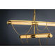 Lariat LED 7.75 inch Vintage Brass Chandelier Ceiling Light