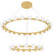 Linus LED 45.25 inch Vintage Brass Chandelier Ceiling Light