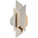 Modernist 1 Light 8.75 inch Polished Stainless with Silver and Gold Leaf ADA Wall Sconce Wall Light