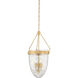 Angus 3 Light 12.5 inch Vintage Brass Lantern Ceiling Light