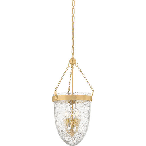 Angus 3 Light 12.5 inch Vintage Brass Lantern Ceiling Light