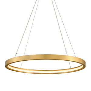 Jasmine LED 44 inch Gold Leaf Pendant Ceiling Light, Circular Frame