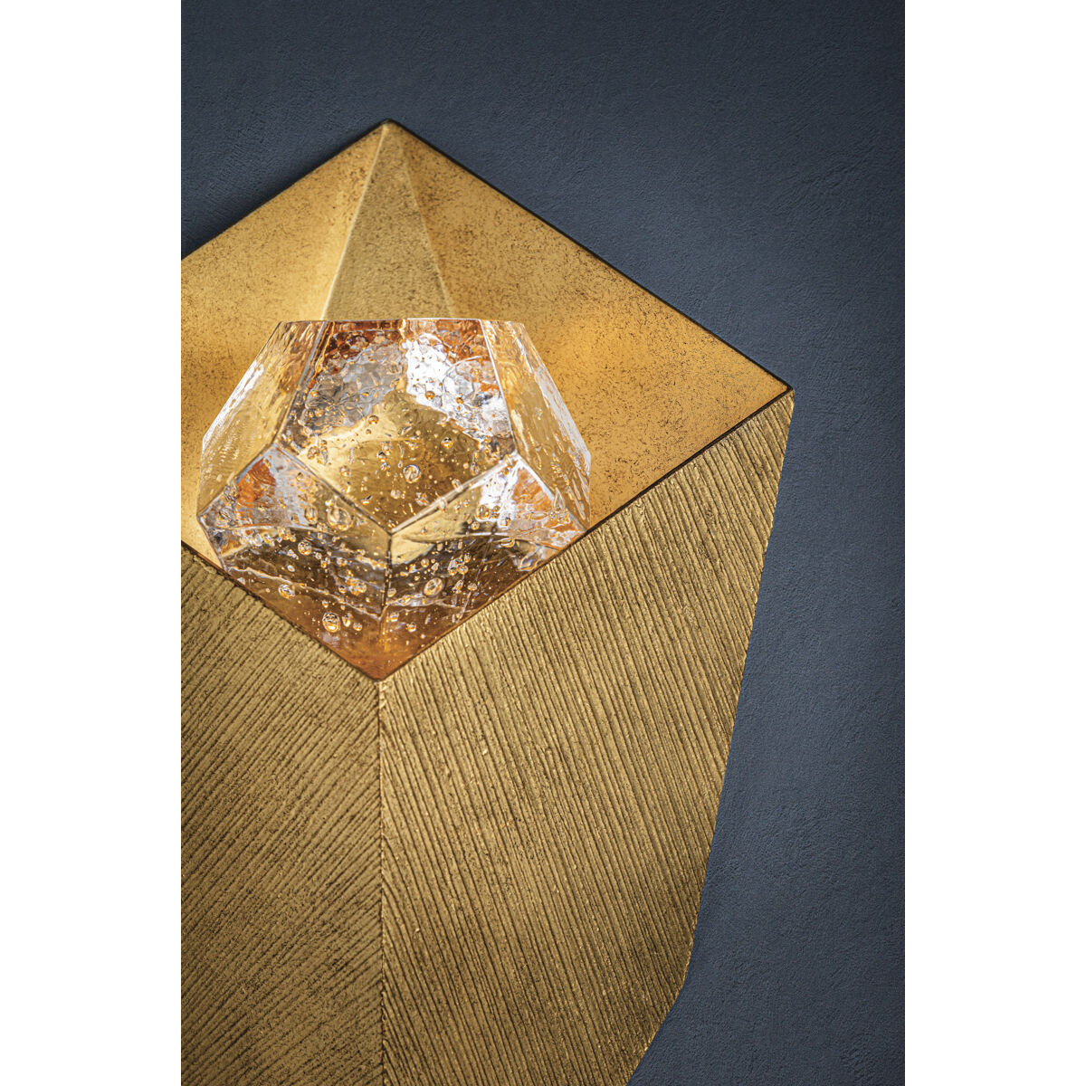 Conch LED 10 inch Vintage Gold Leaf Wall Sconce Wall Light