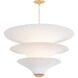 Belluno 3 Light 40 inch Vintage Gold Leaf Chandelier Ceiling Light