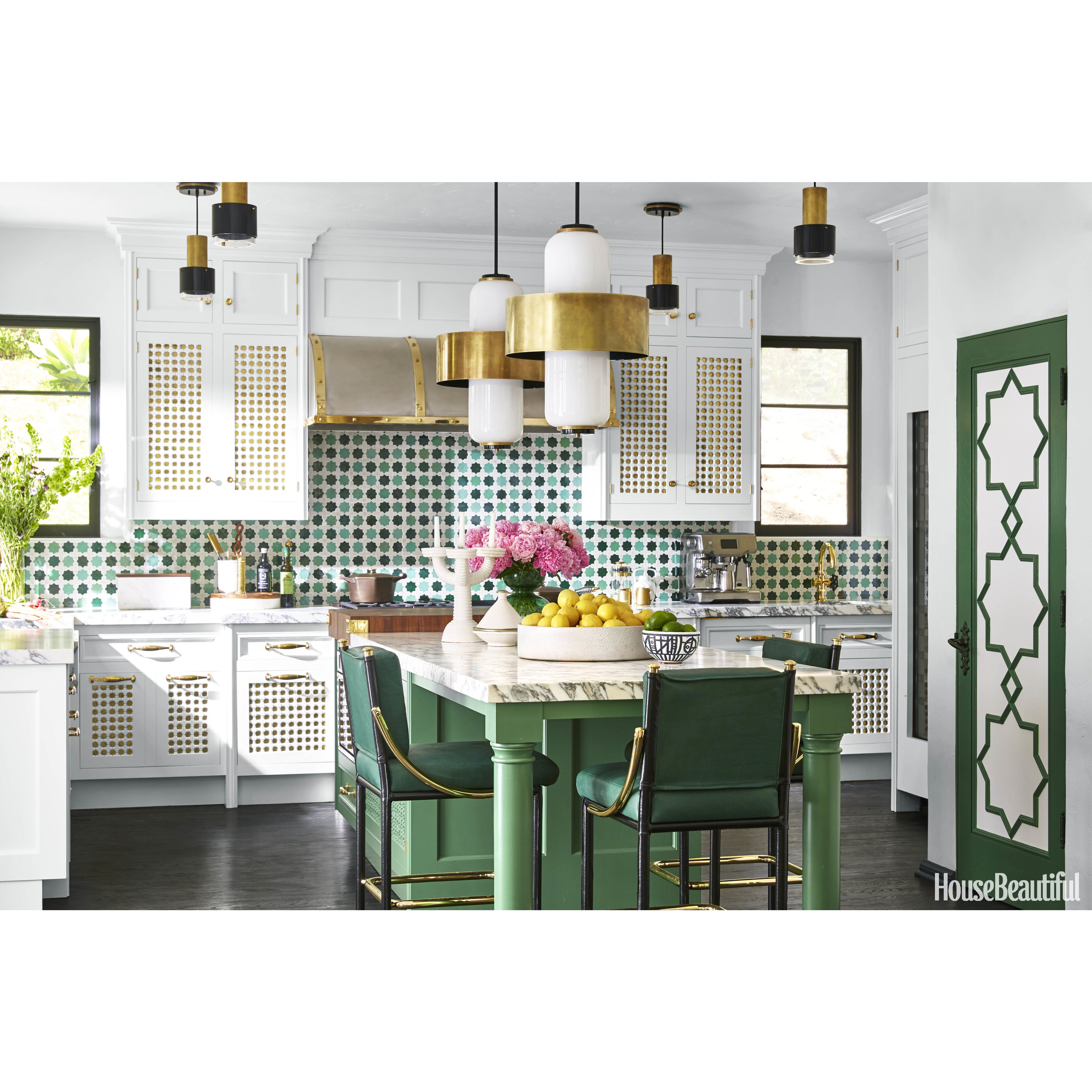 Melrose 6 Light 22 inch Vintage Brass/Soft Black Pendant Ceiling Light