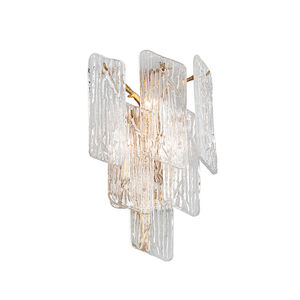 Piemonte 3 Light 12 inch Royal Gold Wall Sconce Wall Light