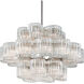 Circo 24 Light 45.5 inch Satin Silver Leaf Pendant Ceiling Light