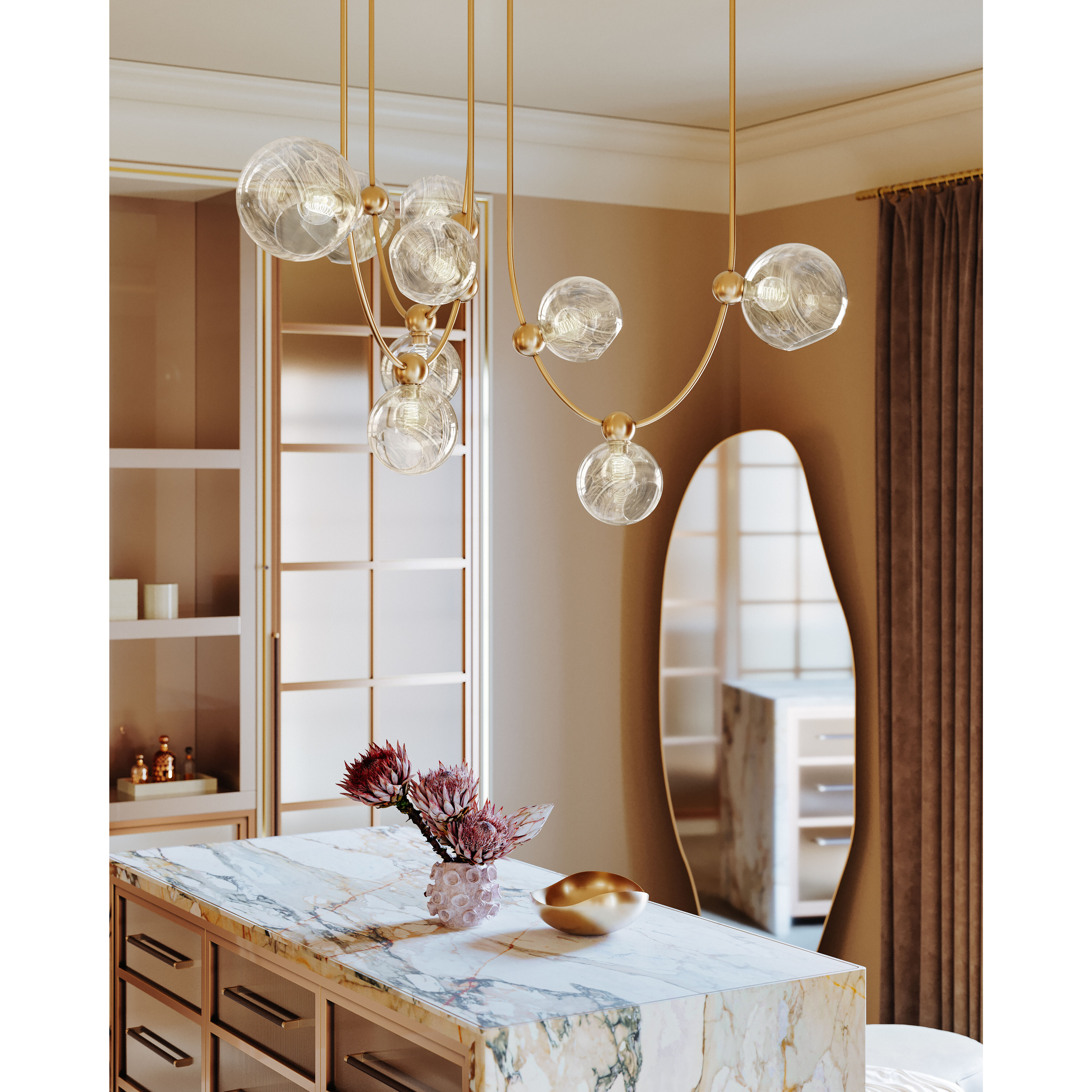 Brass chandelier ceiling lights discount