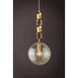 Nessa 1 Light 13 inch Vintage Brass Pendant Ceiling Light
