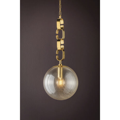 Nessa 1 Light 13 inch Vintage Brass Pendant Ceiling Light