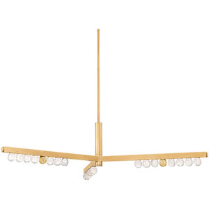 Annecy LED 50.5 inch Vintage Brass Chandelier Ceiling Light