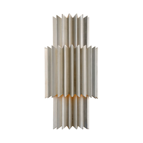 Moxy 2 Light 10 inch Silver Leaf Wall Sconce Wall Light