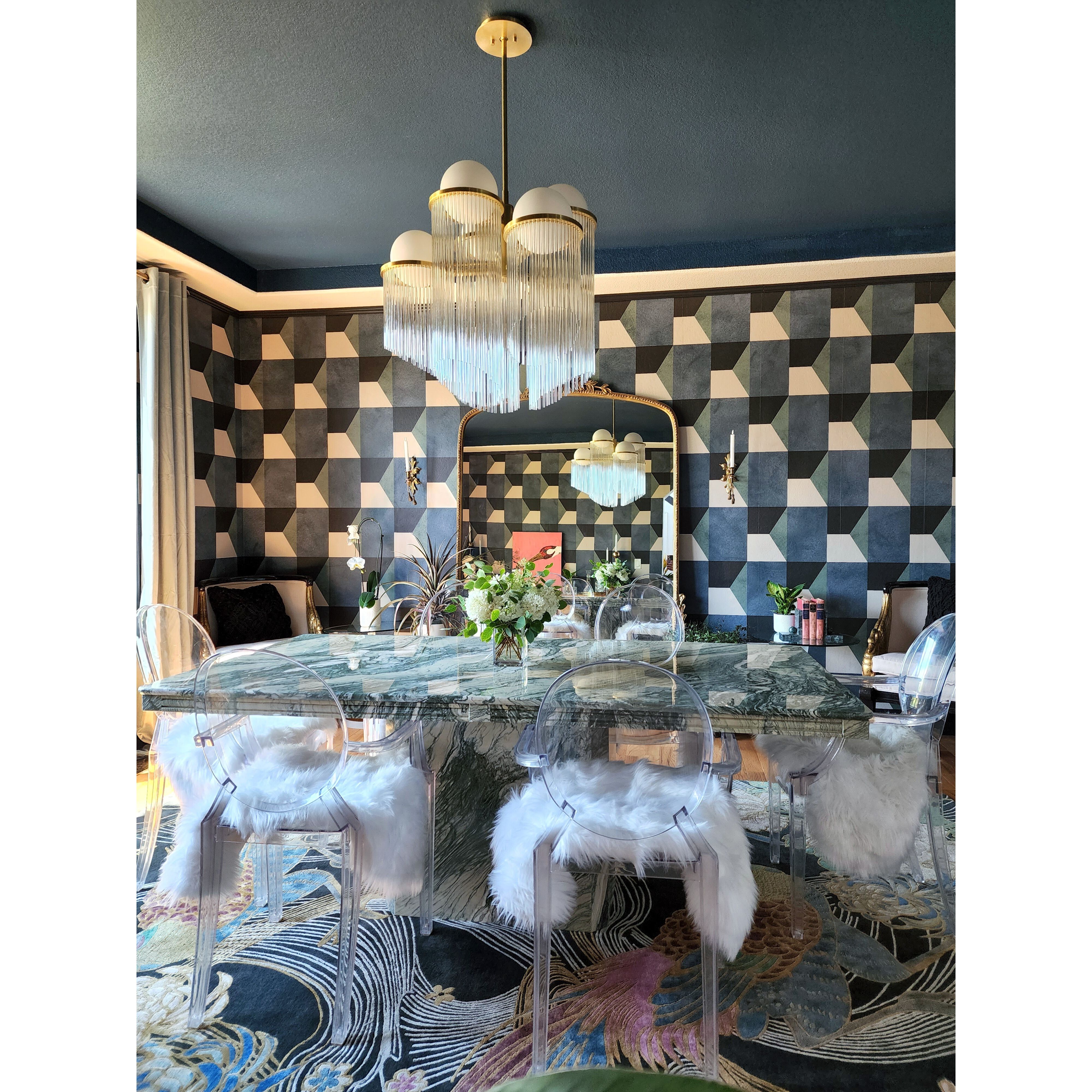 Celestial 6 Light 31.5 inch Aged Brass Chandelier Ceiling Light