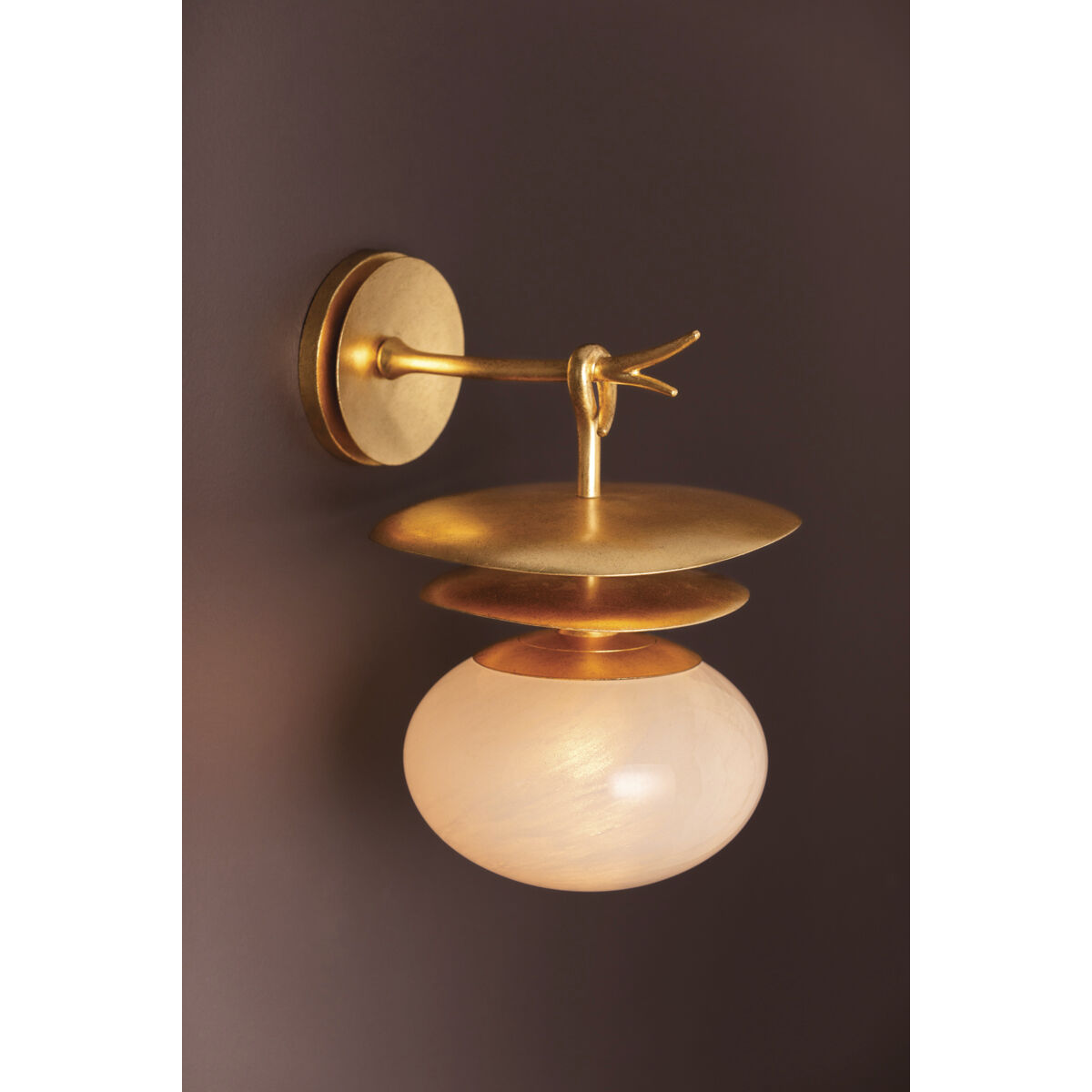 Ceylon 1 Light 9.5 inch Vintage Gold Leaf Wall Sconce Wall Light