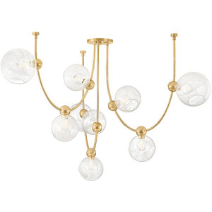 Astraia 9 Light 66.75 inch Vintage Brass Chandelier Ceiling Light