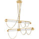 Lariat LED 7.75 inch Vintage Brass Chandelier Ceiling Light