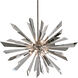 Inertia 8 Light 48 inch Warm Silver Leaf Chandelier Ceiling Light