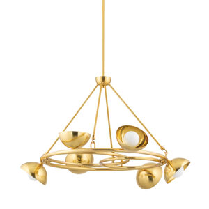 Oraibi 6 Light 34 inch Vintage Brass Chandelier Ceiling Light