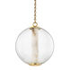 Pietra LED 16 inch Vintage Brass Pendant Ceiling Light