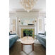 Serenity 1 Light 40 inch Gold Leaf and Polished Stainless Chandelier Ceiling Light