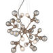 Element 32 Light 33.75 inch Stria Gold Leaf Chandelier Ceiling Light