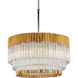 Charisma 8 Light 26 inch Gold Leaf/Stainless Steel Chandelier Ceiling Light