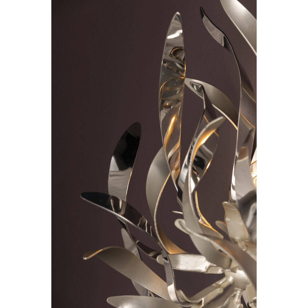 Graffiti 1 Light 10 inch Silver Leaf and Polished Stainless Wall Sconce Wall Light