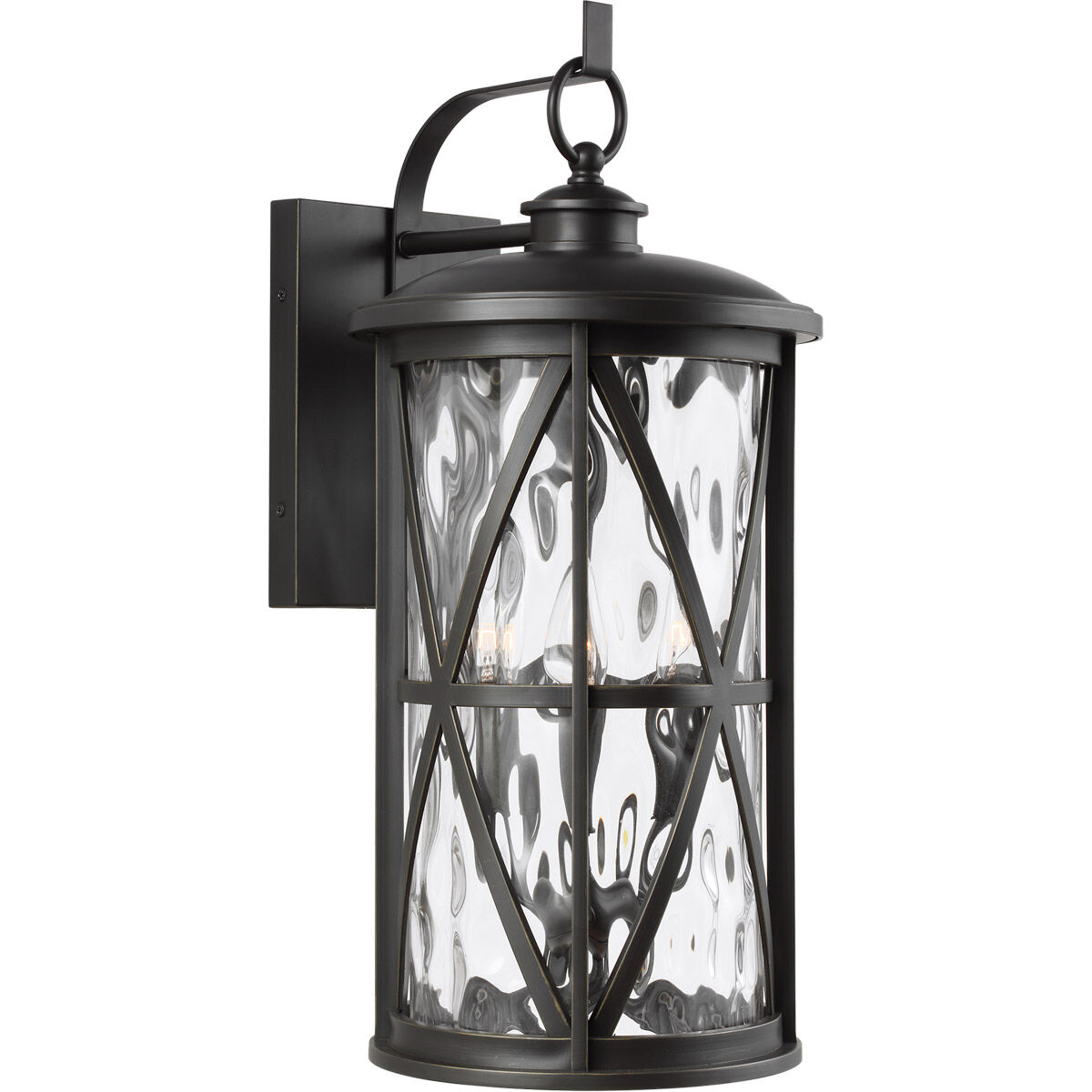 Millbrooke 3 Light 22.25 inch Antique Bronze Outdoor Wall Lantern, Large