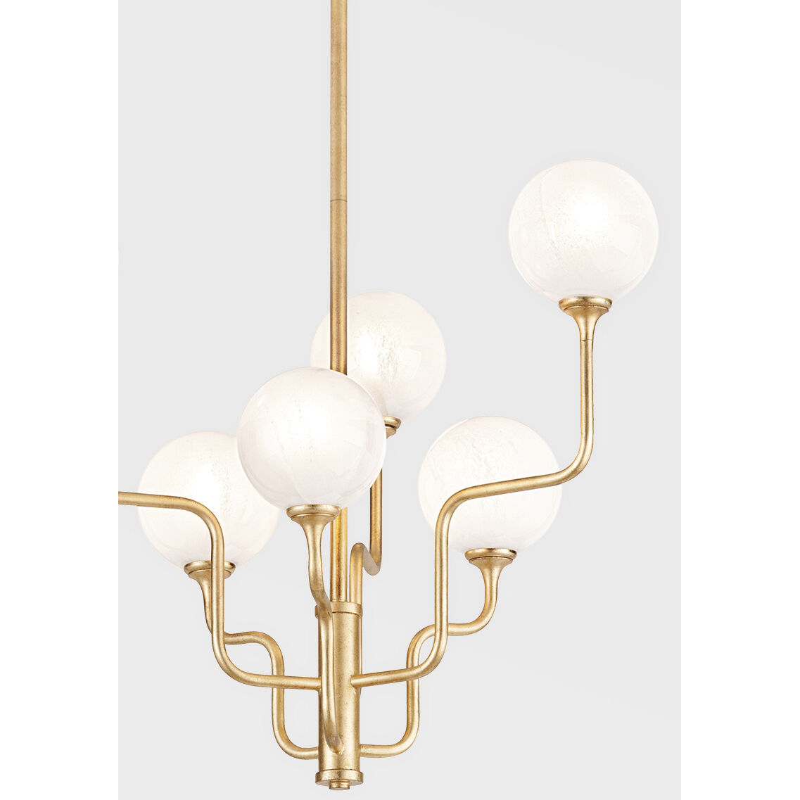 Onyx 6 Light 28 inch Vintage Gold Leaf Chandelier Ceiling Light