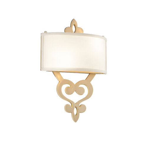 Olivia 2 Light 13 inch Satin and Polished Brass Wall Sconce Wall Light