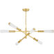 Dashiell LED 48 inch Vintage Polished Brass Chandelier Ceiling Light