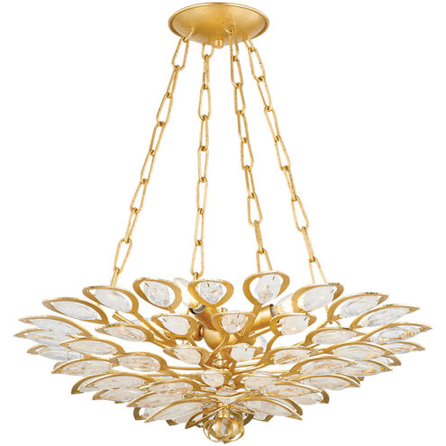 Vittoria 4 Light 24 inch Gold Leaf Chandelier Ceiling Light