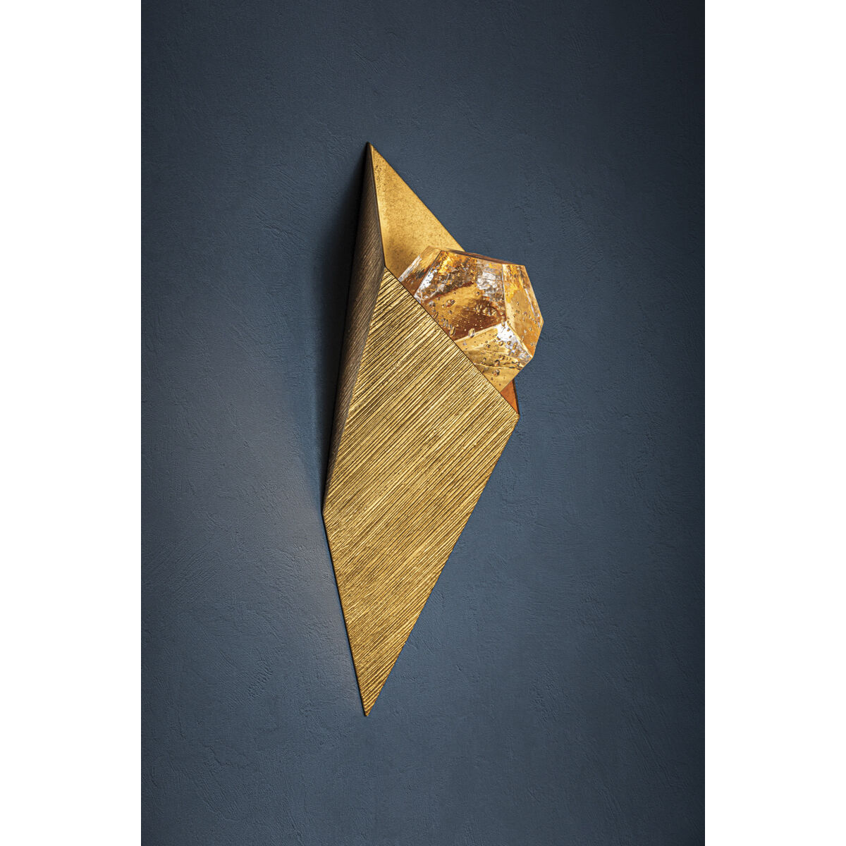 Conch LED 10 inch Vintage Gold Leaf Wall Sconce Wall Light