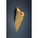 Conch LED 10 inch Vintage Gold Leaf Wall Sconce Wall Light